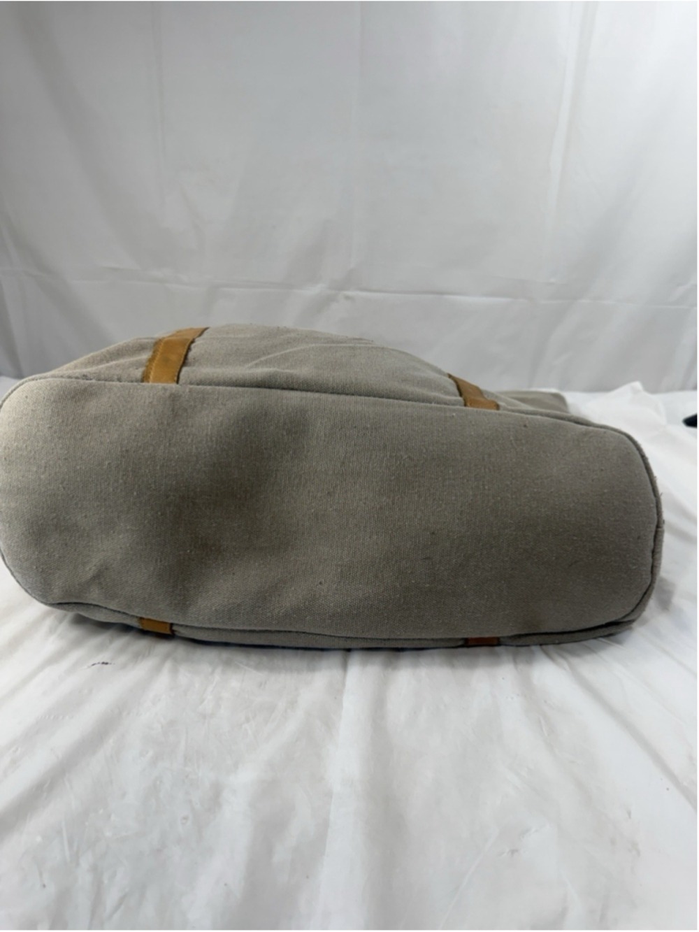 Hearth and Hand With Magnolia Canvas and Leather Tote Bag Khaki - Picture 6 of 16